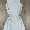 Robe décolleté " Gris " pailleté