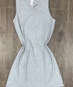 Robe décolleté " Gris " pailleté