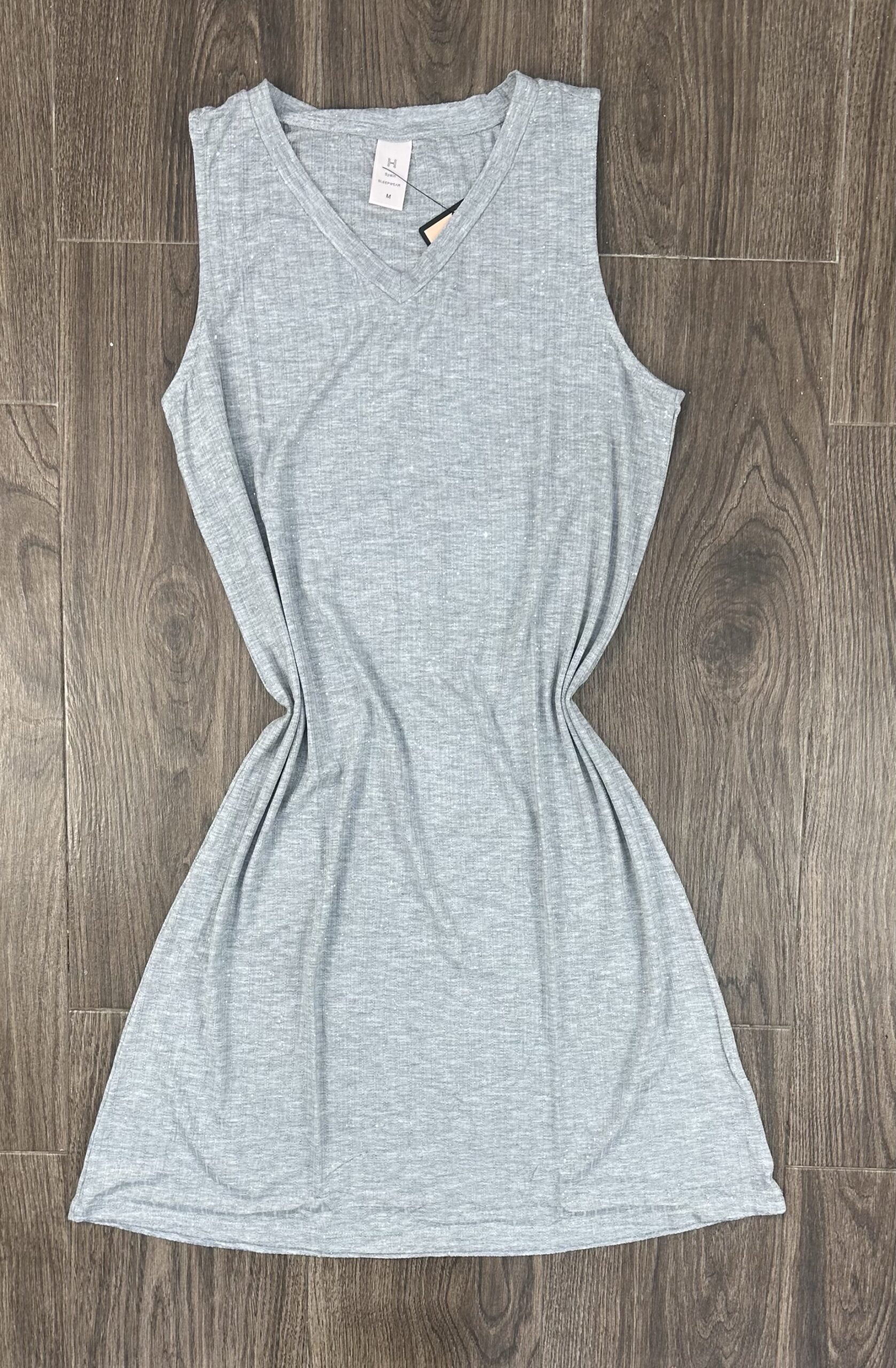Robe décolleté " Gris " pailleté