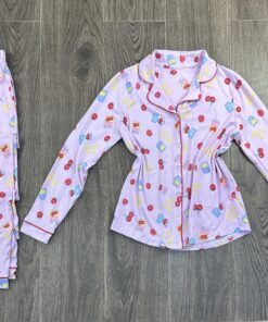 Pyjama Boutonnée " Rose " manche longue