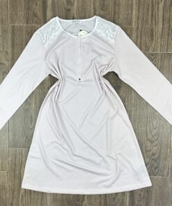 Chemise de nuit " Rose " manche longue