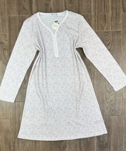Chemise de nuit " Rose a fleurs " manche longue