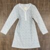 Chemise de nuit " Vert a fleurs " manche longue
