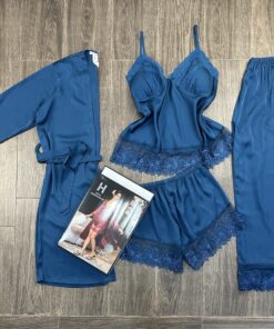 Ensemble 4 pcs " Bleu-vert "