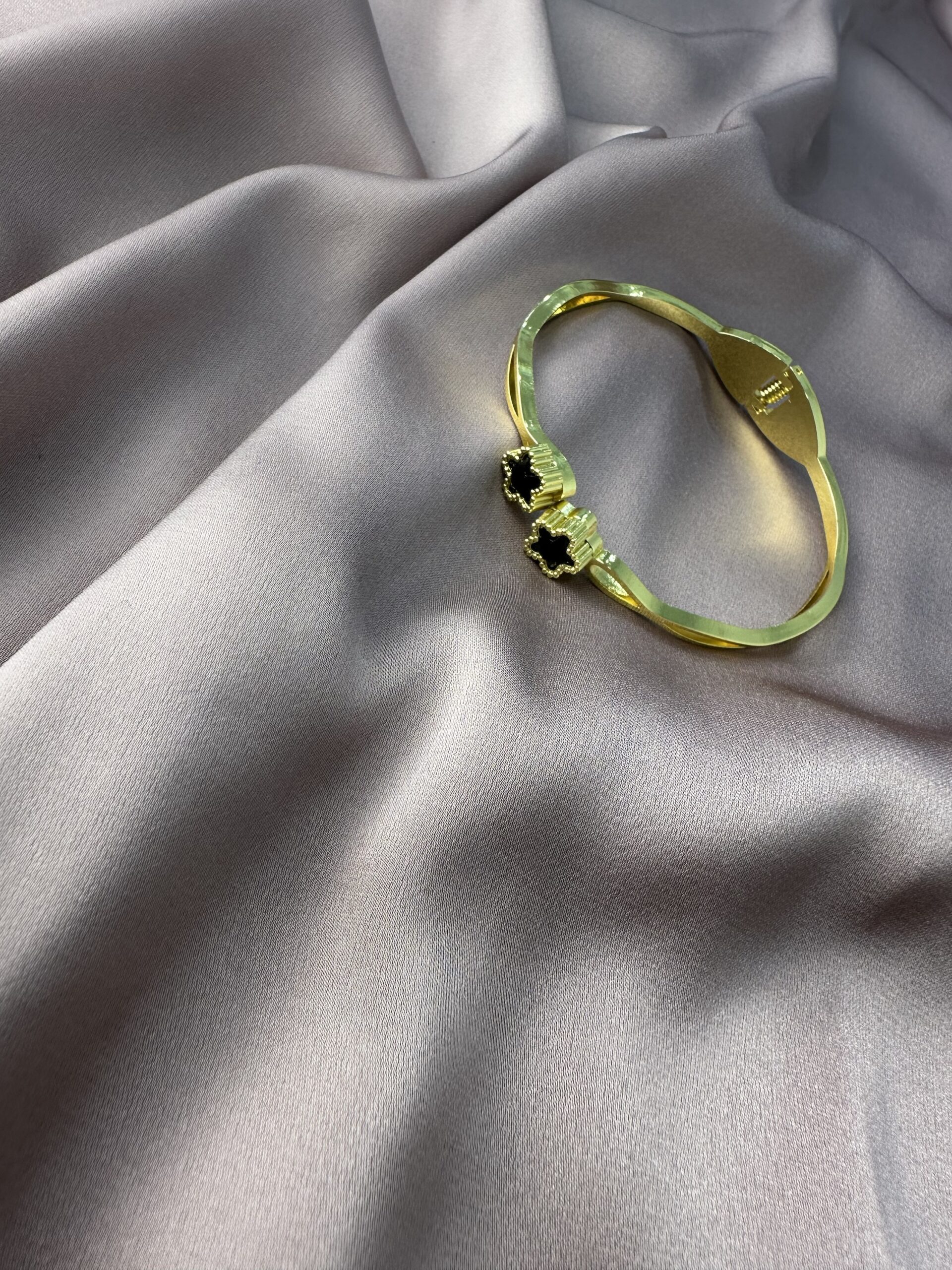 Bracelet En Acier Inoxydable " Etoile Noir "
