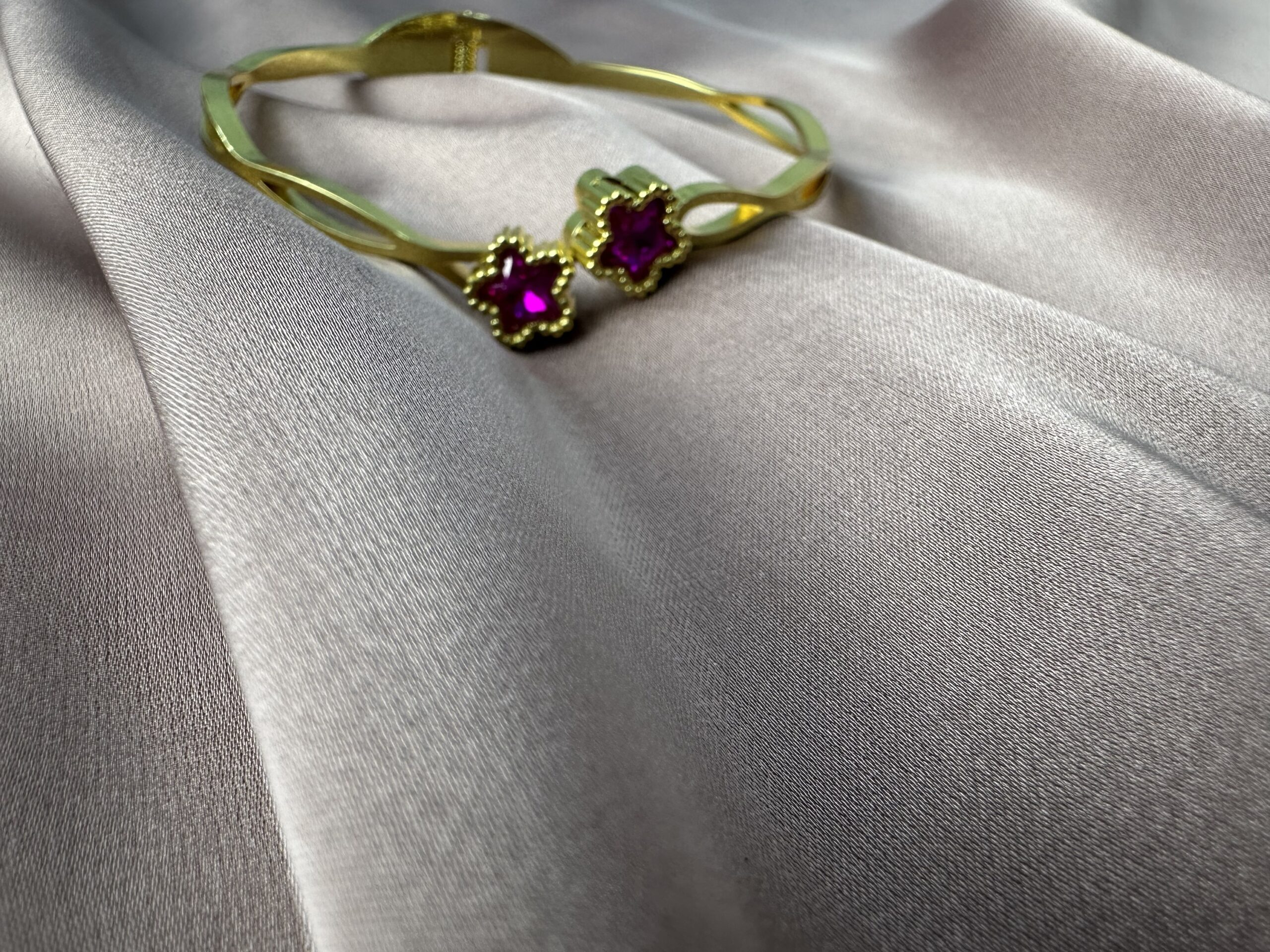 Bracelet En Acier Inoxydable " Etoile Rose "