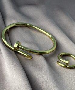 Bracelet + Bague " Clou " En Acier inoxydable