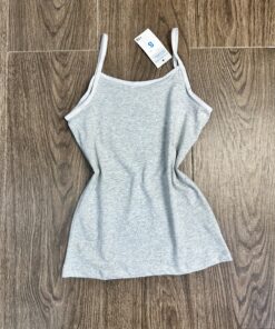 Bustier A Bretelle " Gris " En Cotton
