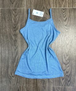 Bustier A Bretelle " Bleu " En Cotton