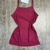 Bustier A Bretelle " Bordeaux " En Cotton