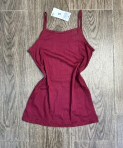 Bustier A Bretelle " Bordeaux " En Cotton