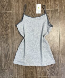 Bustier A Bretelle " Gris Foncé " En Cotton
