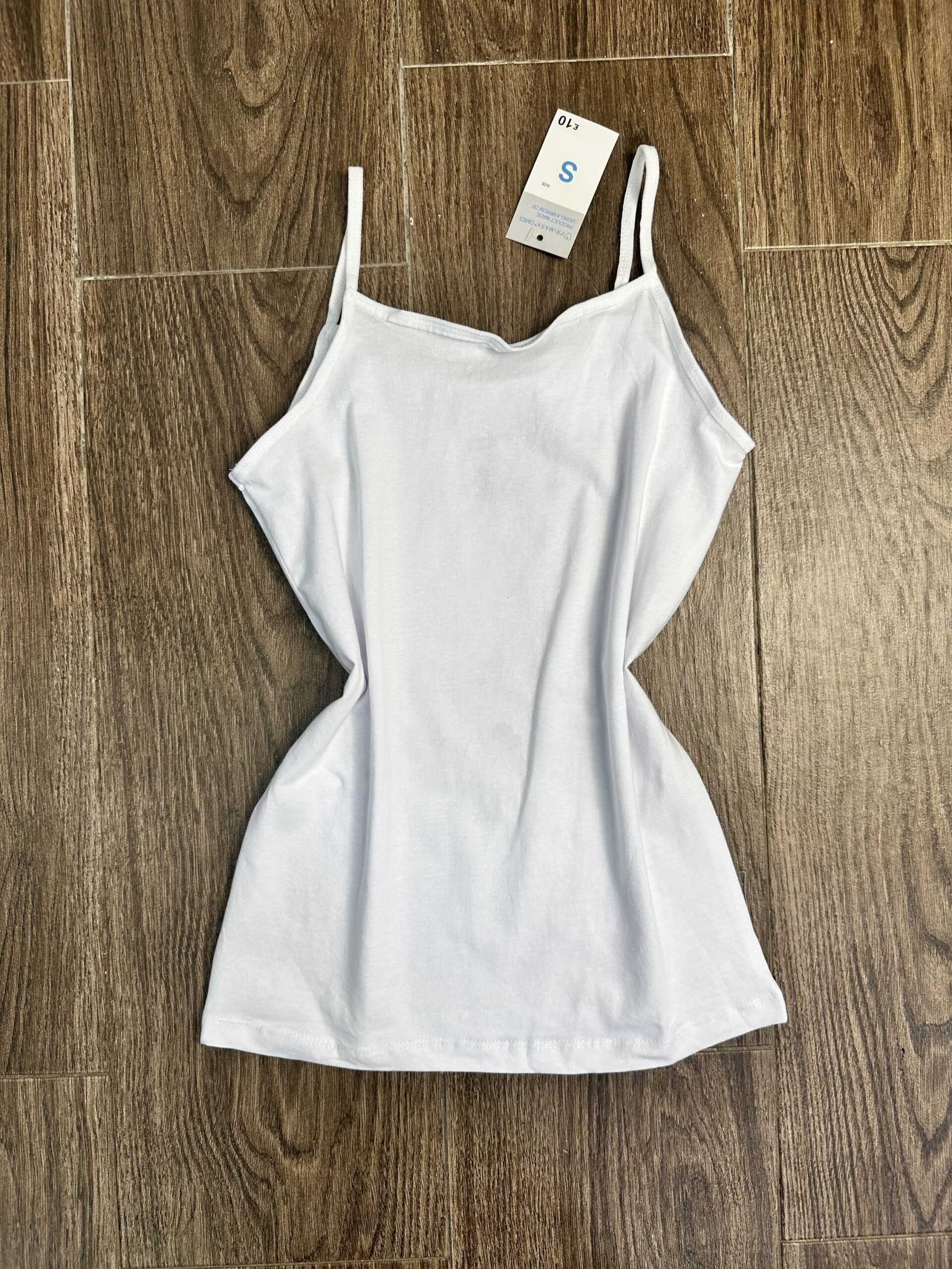 Bustier A Bretelle " Blanc " En Cotton