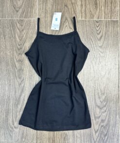 Bustier A Bretelle " Noir " En Cotton