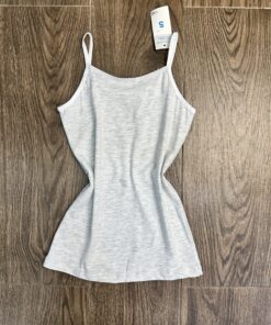 Bustier A Bretelle " Gris Clair " En Cotton