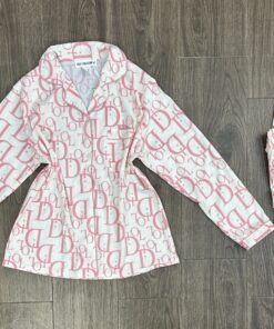 Pyjama boutonné ´ Blanc Dior ‘ manche longue
