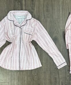 Pyjama boutonné ´ Rose VS‘ manche longue