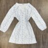 Chemise de nuit ‘ Bleu à fleurs ‘ manche longue