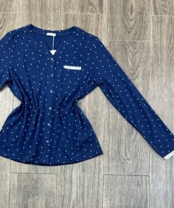 Pyjama Manche Longue " Bleu " Boutonnée