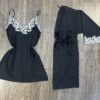 Ensemble nuisette peignoir ‘ Noir ‘
